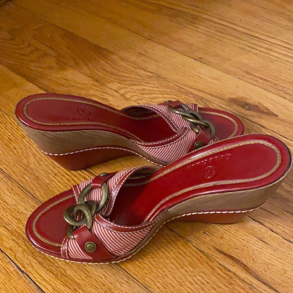 Cole Haan Red Wedges size 7.5 B
